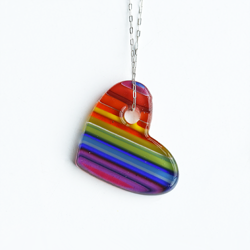 Rainbow Heart Necklace
